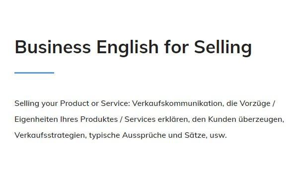 Business English Selling für 72070 Tübingen