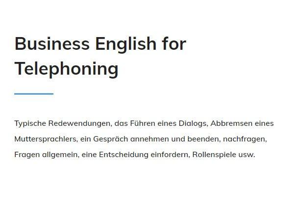 Business English Telephoning aus 68809 Neulußheim
