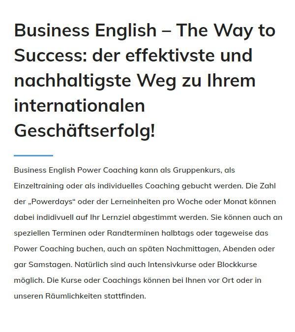 Business English in  Wittenbach