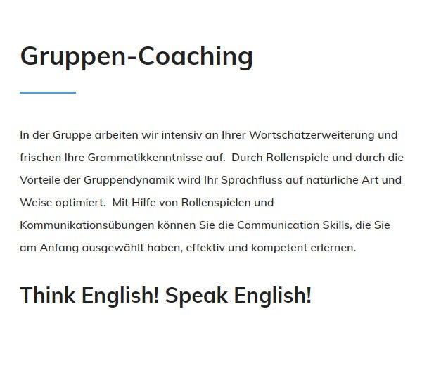Englisch Gruppen Coaching für  Neulußheim