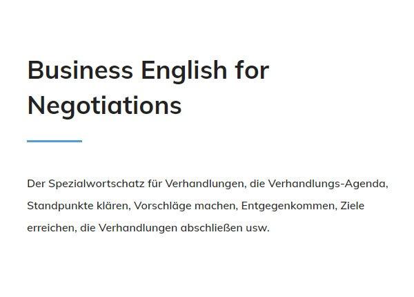 Englisch Spezialwortschatz Verhandlungen für  Bamberg