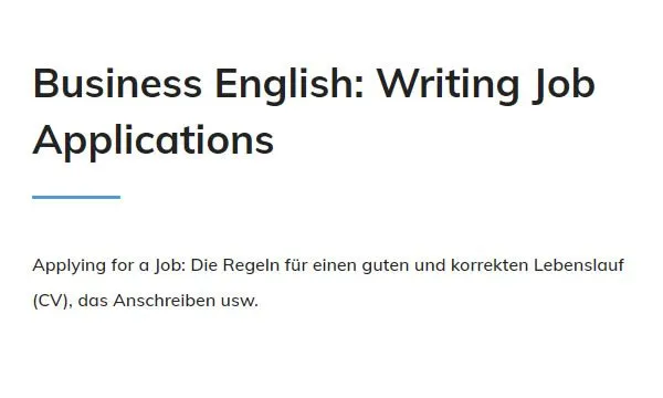 Englisch Lebenslauf Schreiben aus 65510 Idstein