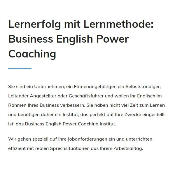 Englisch für Unternehmen aus  Eching
